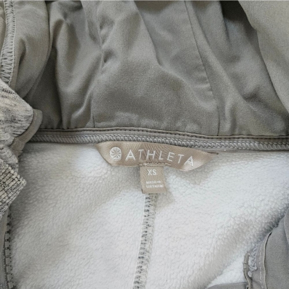 Athleta Heathered Grey Zip-up Hoodie Size XS - Picture 2 of 5
